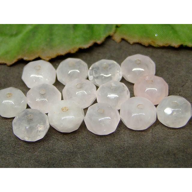 天然石 パワーストーン g3-78N ローズクォーツ 紅水晶 8mm×5mm ボタン