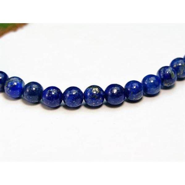 ≪g3-804P≫ 4mm AA ラピスラズリ 内径17cm ブレスレット 鑑別済・本物