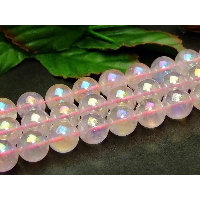 ≪g3-79K≫ 12mm AA アクアオーラ ローズクォーツ 1連39cm 通し針