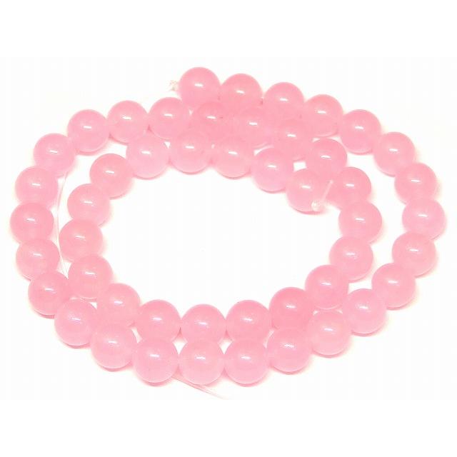 ≪g3-4F≫ピンク 翡翠 8mm ヒスイ ジェイド ジェード 1連38cm 通し針