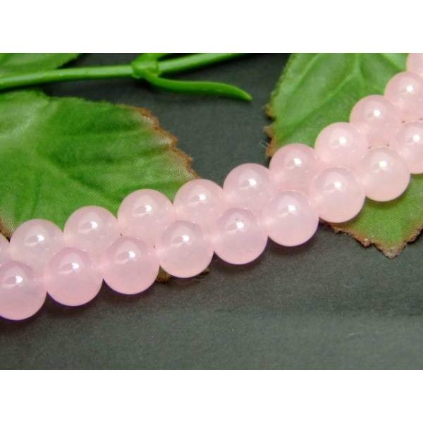 ≪g3-4F≫8mm ピンク 翡翠 ヒスイ ジェイド ジェード 1連38cm 通し針