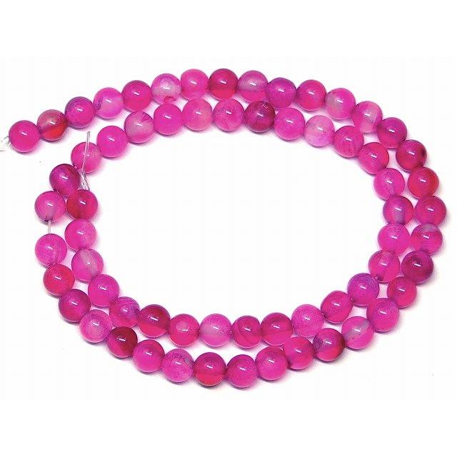 g3-998 6mm 桜アゲート ピンクカラーアゲート メノウ 瑪瑙 1連38cm