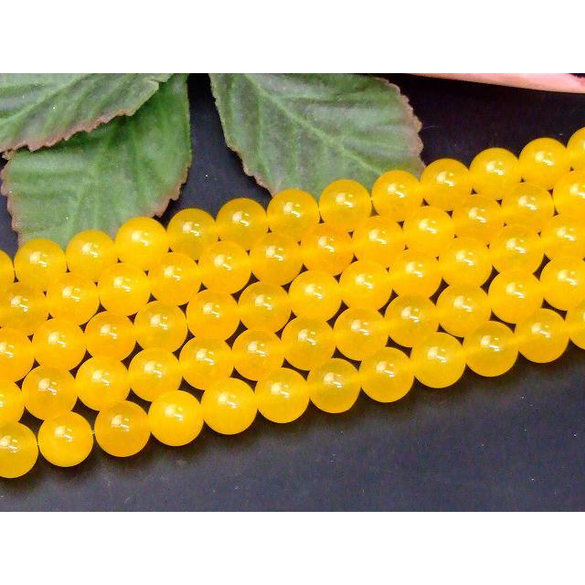 天然石 パワーストーン g3-9C 黄翡翠 10mm A ヒスイ ジェイド ジェード