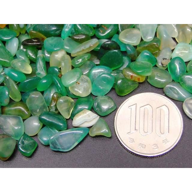 天然石 パワーストーン 浄化用 さざれ 100g 緑瑪瑙 グリーンアゲート
