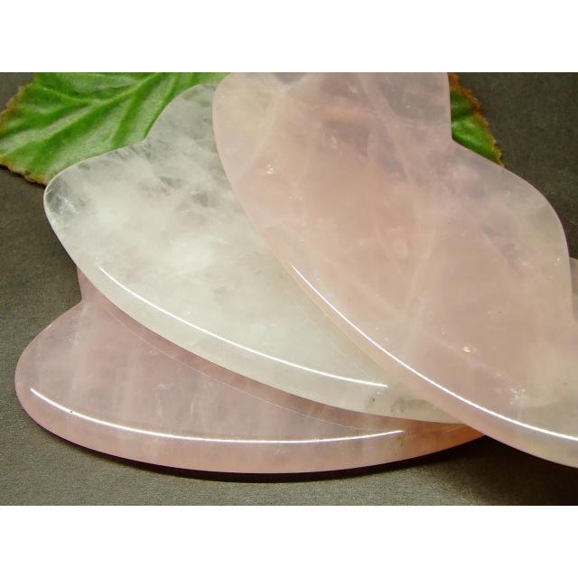 天然石 パワーストーン k3-2F ローズクォーツ 波型 A かっさプレート 1