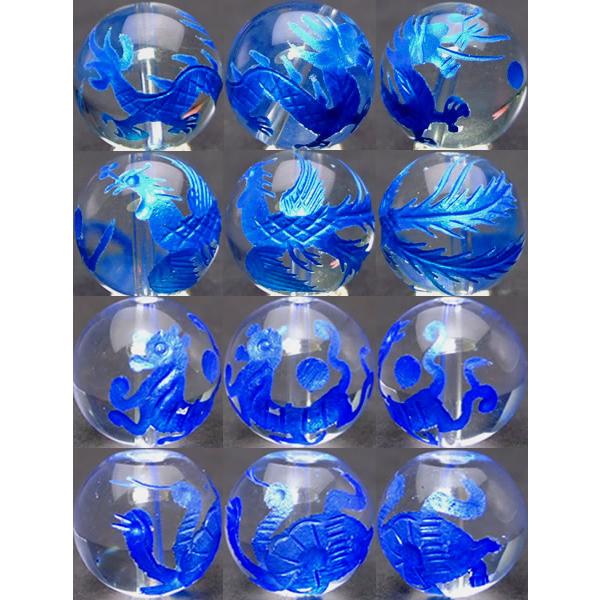 ≪四神 手彫り 12mm≫○12mm○水晶○オニキス○送料無料有○1set ≪四神 手彫り 12mm≫○12mm○水晶○オニキス○送料無料有○1set