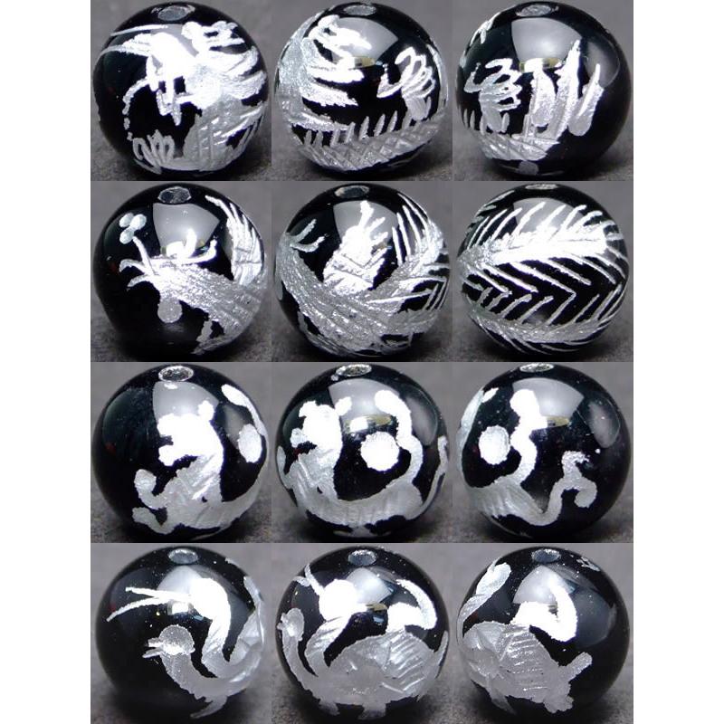 ≪四神 手彫り 12mm≫○12mm○水晶○オニキス○送料無料有○1set ≪四神 手彫り 12mm≫○12mm○水晶○オニキス○送料無料有○1set