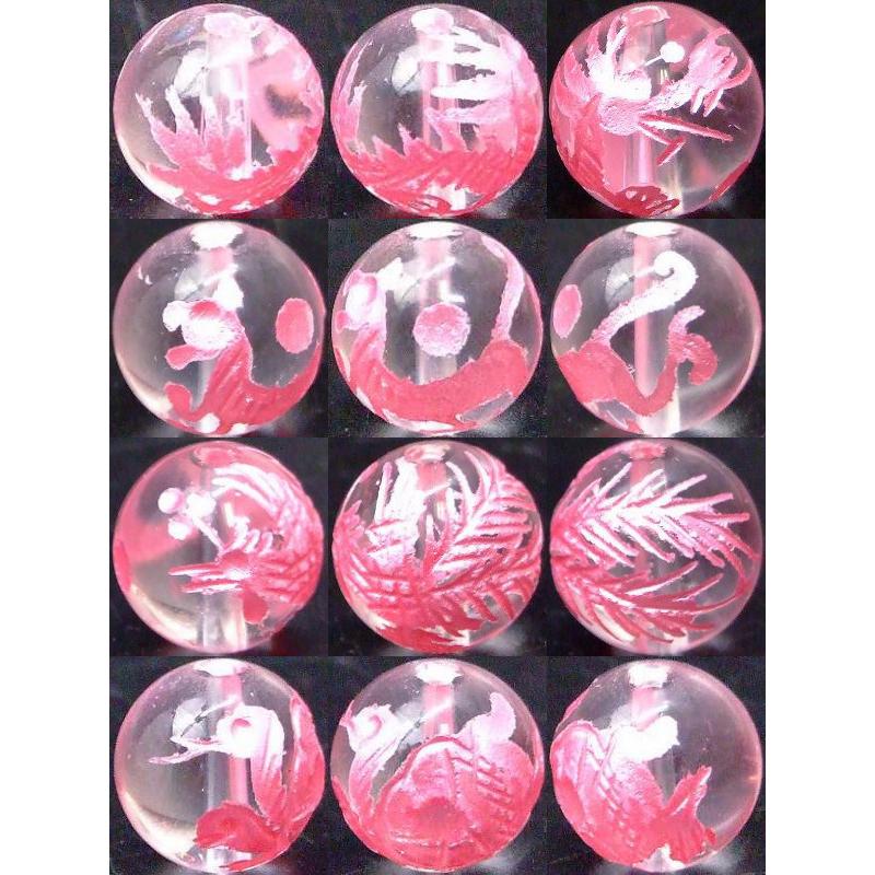 ≪四神 手彫り 14mm≫○14mm○水晶○オニキス○送料無料有○1set（各1