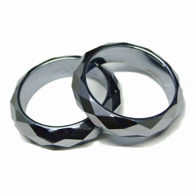 テラヘルツ鉱石 カット 指輪 1個売り 3号〜23号 つやつやリング