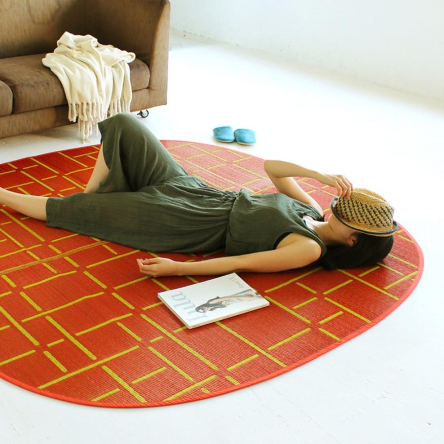 OTO ラグマット L　リビング　ラグマット　ソファマット　い草　滑り止め加工　国産い草　掛川織