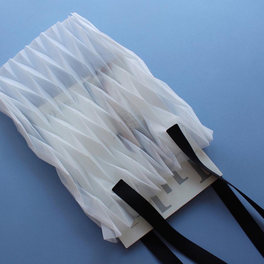 zero：Pleats bag L（ヘリンボーン）プリーツ・バッグ L：ショルダーバッグ 軽い 透ける 透明感 UDZERO025