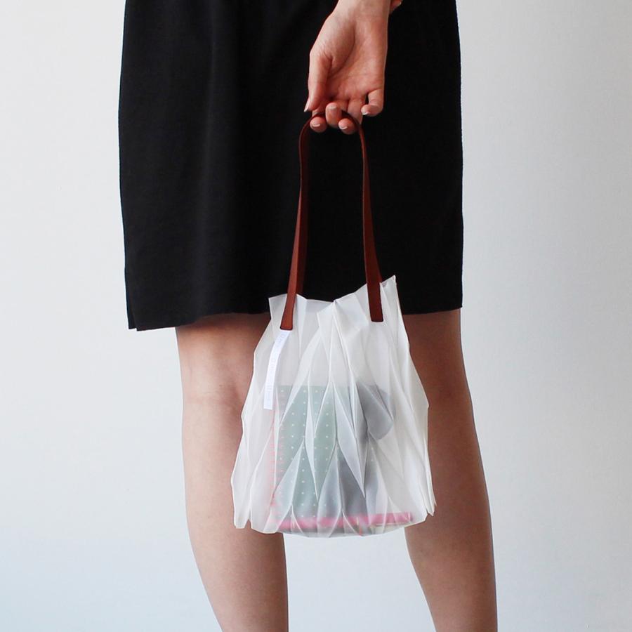 zero：Pleats bag S（ヘリンボーン）プリーツ・バッグ S：ショルダーバッグ 軽い 透ける 透明感 UDZERO027