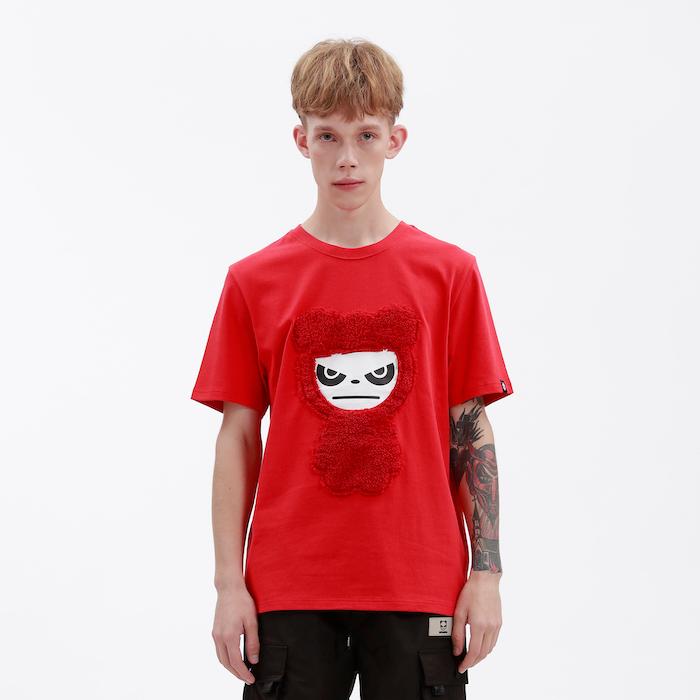 Tシャツ メンズ ストリート系 Sサイズ Mサイズ Lサイズ XLサイズ XXLサイズ 白 青 赤 スノーマンプリント ハイパンダ