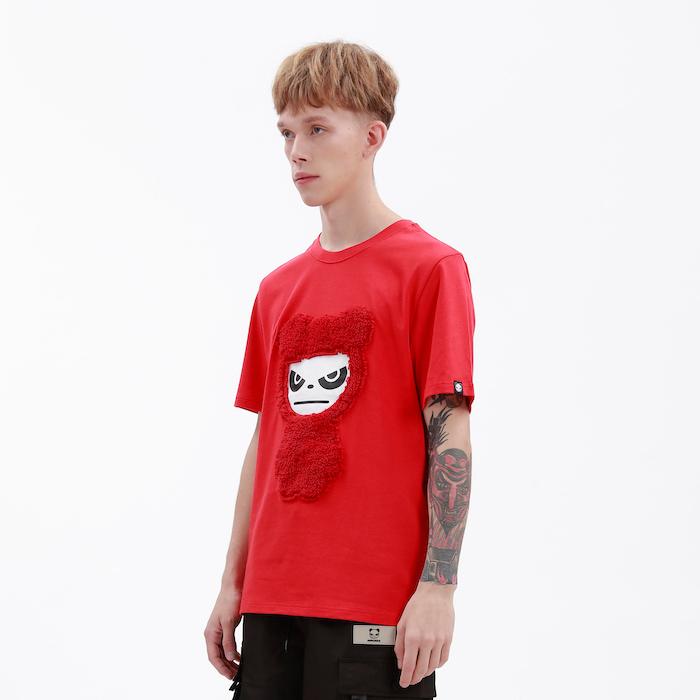 Tシャツ メンズ ストリート系 Sサイズ Mサイズ Lサイズ XLサイズ XXLサイズ 白 青 赤 スノーマンプリント ハイパンダ