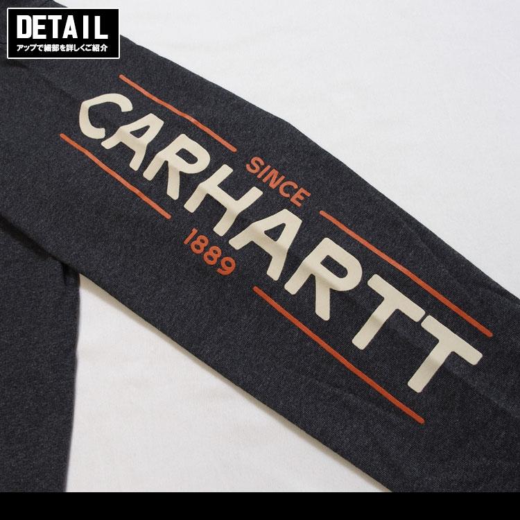 Carhartt カーハート Tシャツ 長袖 ロンT  ポケットTシャツ バックプリント 袖ロゴ プリント ルーズフィット メンズ トップス｜hiphopdope｜09