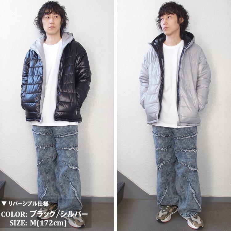 GUESS（ゲス） UK限定モデル 中綿 ジャケット リバーシブル パファー 