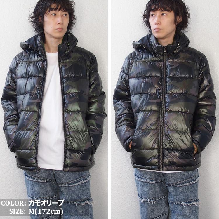 GUESS（ゲス） UK限定モデル 中綿 ジャケット 迷彩柄 総柄 パファー 