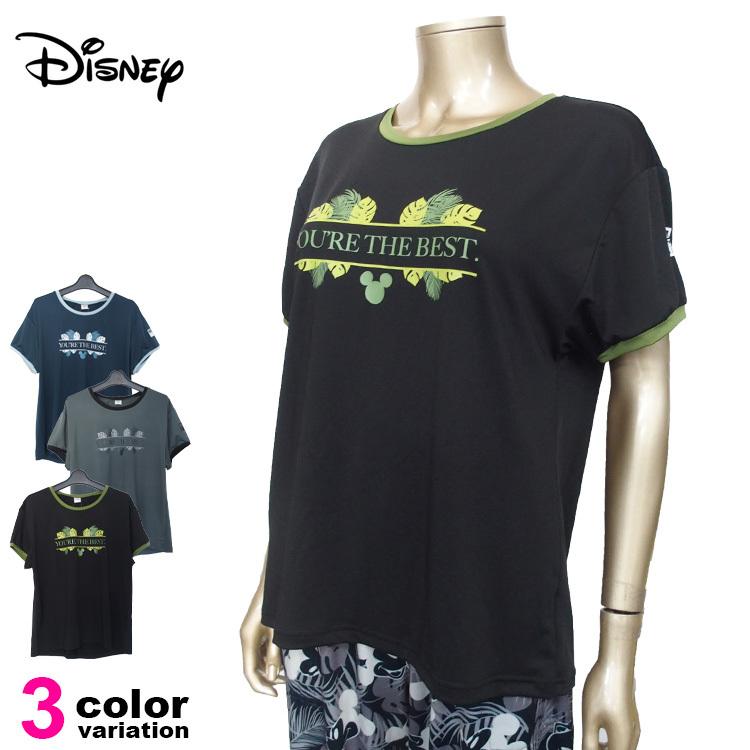 Disney ディズニー ミッキー Tシャツ 半袖 レディース UV対策 ドライ フィット ゆるトップス ダンス フィットネス ボトムス