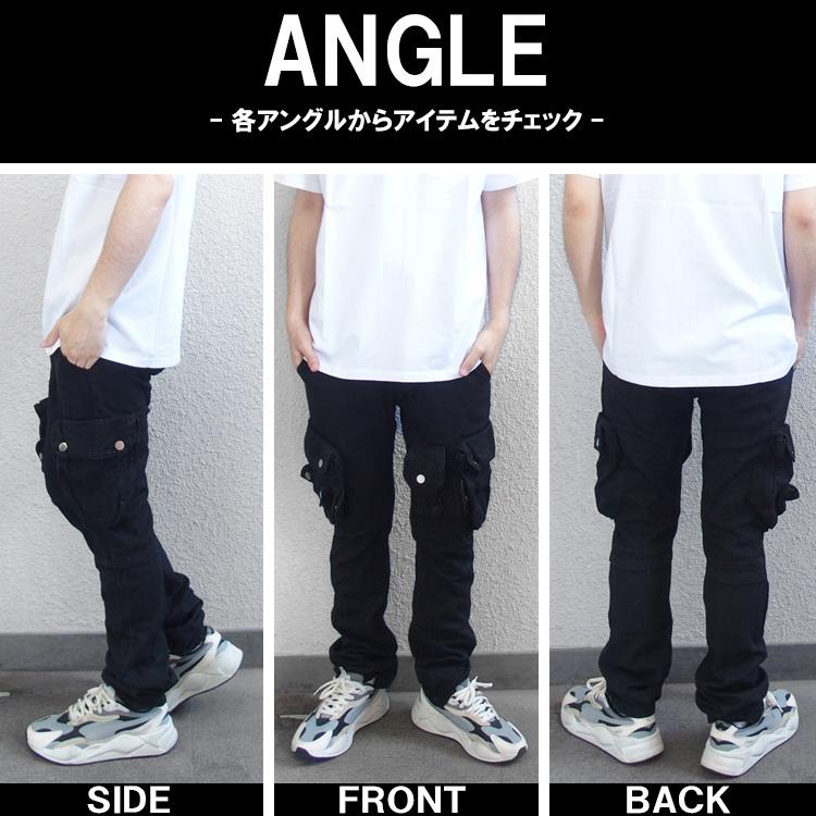mnml パンツ ミニマル デニム カーゴパンツ WAXED DENIM CARGO PANTS スリム メンズ ボトムス 21ml