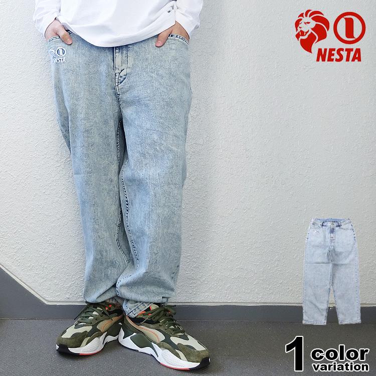 ネスタブランド ストレッチ デニム ロングパンツ ブリーチ バギー 221NB1800 NESTA BRAND 【新品】RAAR ボトムス ロングパンツ デニム ジーンズ ストリート ファッション MAR3 NESTA BRAND（ネスタブランド） デニム パンツ ブリーチ バギー