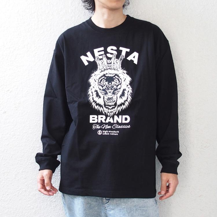 タ*カ様 everyone 25AWブラック 長袖ＬENNOY 前橋 限定 バッ NESTA BRAND ネスタブランド ロンT 長袖 Tシャツ さがら 刺繍