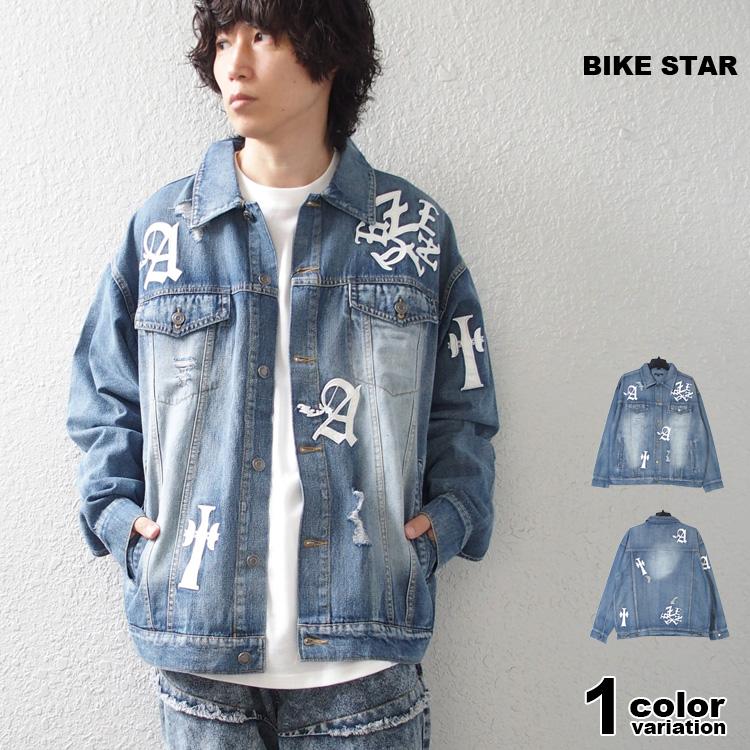 BIKE STAR Gジャン デニムジャケット メンズ レディース PU BIKE STAR Gジャン デニムジャケット メンズ レディース PU
