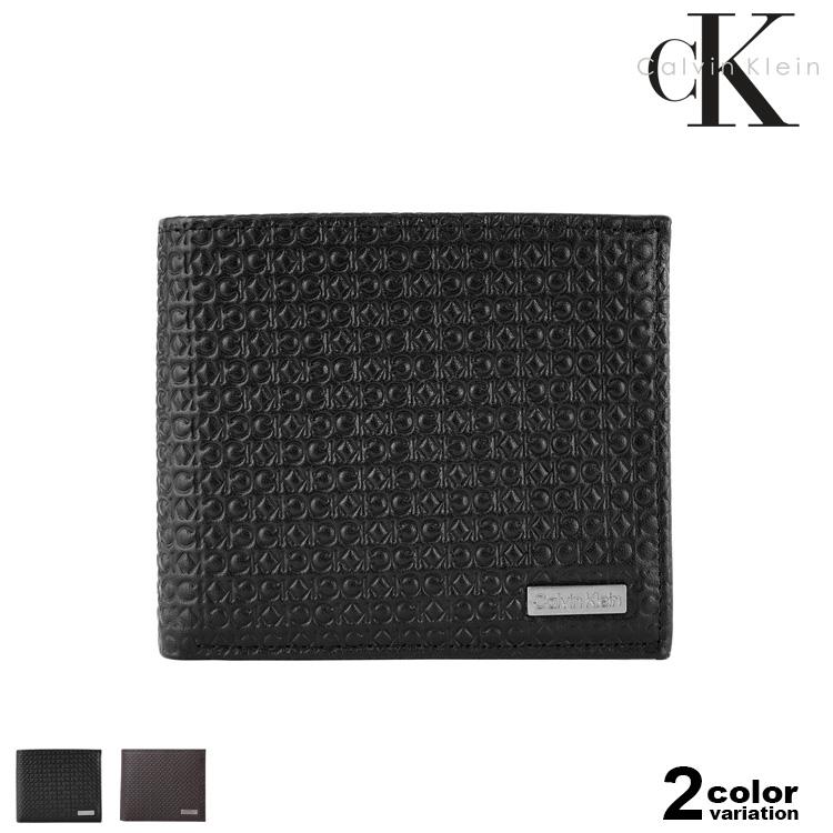 Calvin Klein（カルバン・クライン） 財布 二つ折り財布 黒 レザー 型 