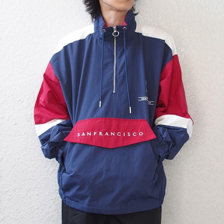 SUGGESTION ハーフジップ ジャケット ブルゾン メンズ