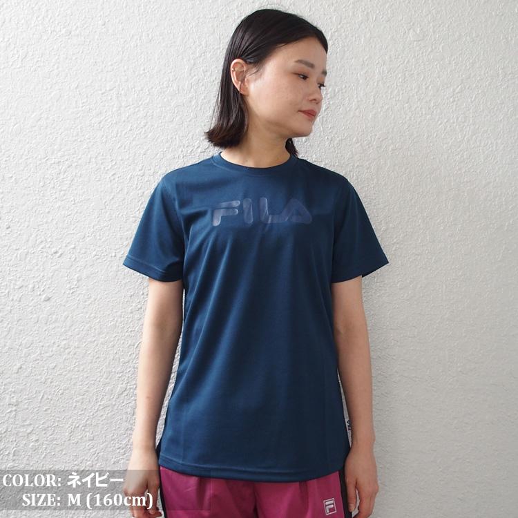 FILA フィラ 半袖 Tシャツ レディース 冷感 吸水 吸熱 UV対策 ドライフィット トレーニングシャツ ランニング ダンス フィットネス｜hiphopdope｜13