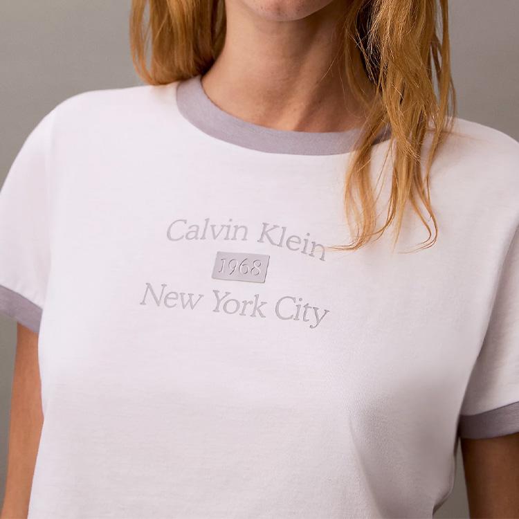 新品未使用 カルバンクライン ロゴ入りクロップドTシャツ 白S Calvin Klein - 新品未使用 カルバンクライン ロゴ入りクロップドT