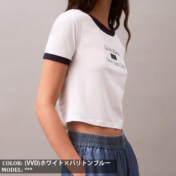 Calvin Klein（カルバン・クライン） クロップ Tシャツ ショート丈