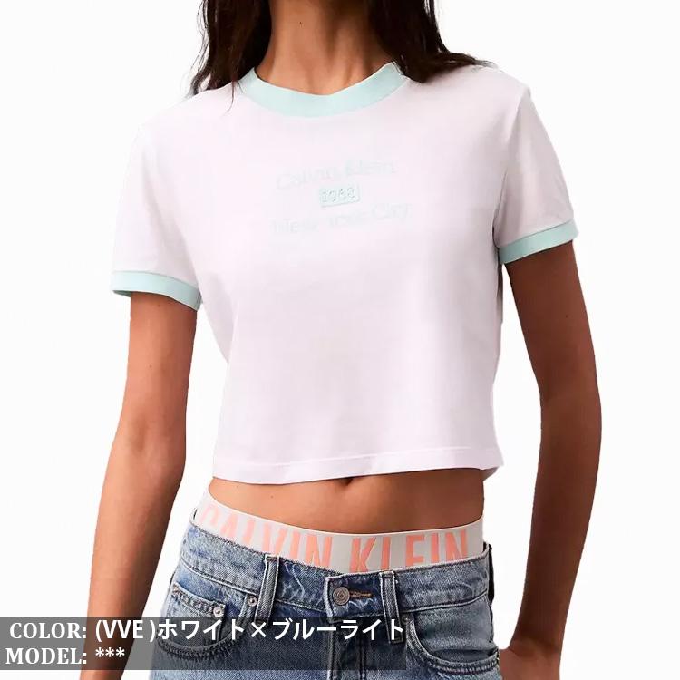 Calvin Klein（カルバン・クライン） クロップ Tシャツ ショート丈
