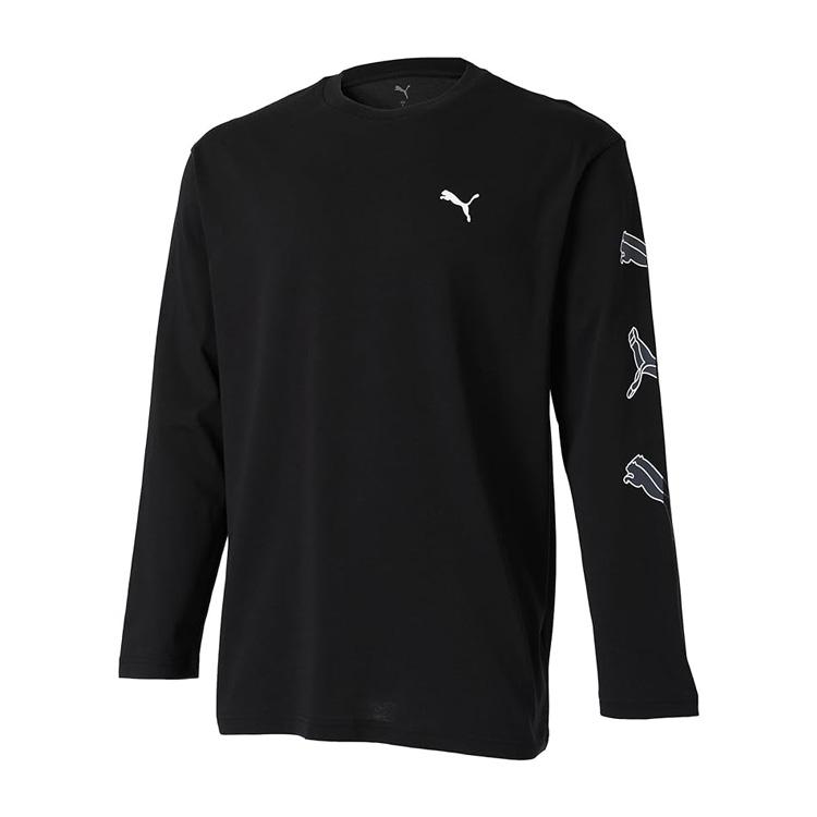 PUMA（プーマ） 長袖 Tシャツ ロンT リラックスフィット 袖 ロゴ