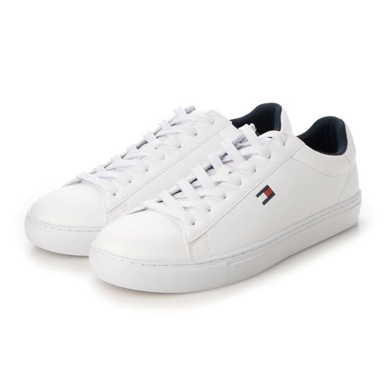 トミーヒルフィガー スニーカー   tm BRECON SHOES レザースニーカー ローカット トミー 靴 シューズ ロウカット ホワイト トリコロール WHITE MULTI LL メンズ [H-BRECON] TOMMY HILFIGER（トミー・ヒルフィガー） レザースニーカー ローカット