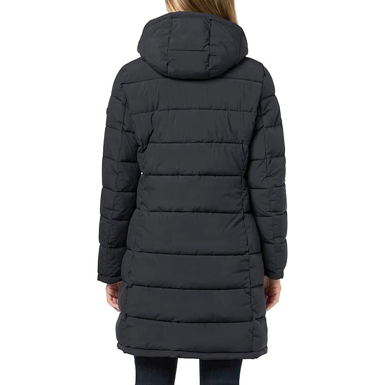 カルバンクライン ダウンコートレディース　S size カルバン クライン Calvin Klein ☆エナメルブラックエコダウンコート
