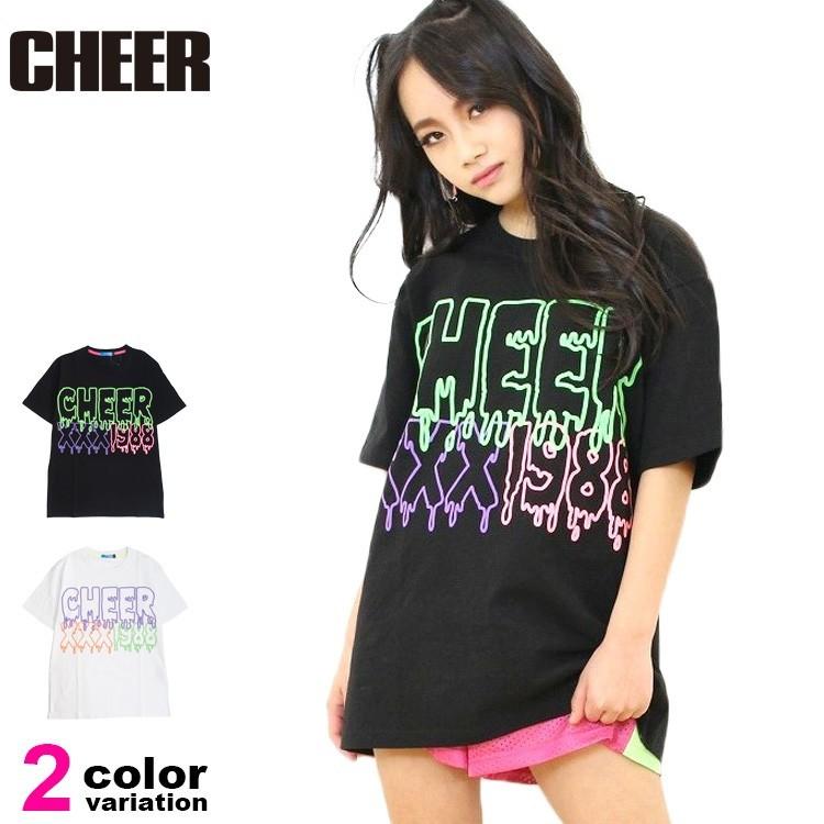 Cheer チアー Tシャツ 半袖 ビッグtシャツ トップス レディース カラフル ドリップ キッズ ジュニア ダンス スポーツジム フィットネス Cx Hiphopdope 通販 Yahoo ショッピング