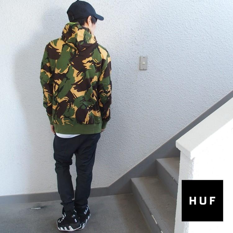 HUF（ハフ） パーカー スウェット プルオーバー 無地 カモ 迷彩 メンズ