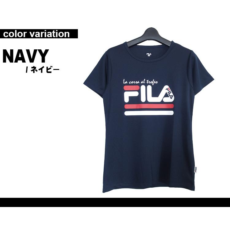 FILA（フィラ） 半袖 Tシャツ レディース 吸水速乾 UV対策 吸汗 ドライ