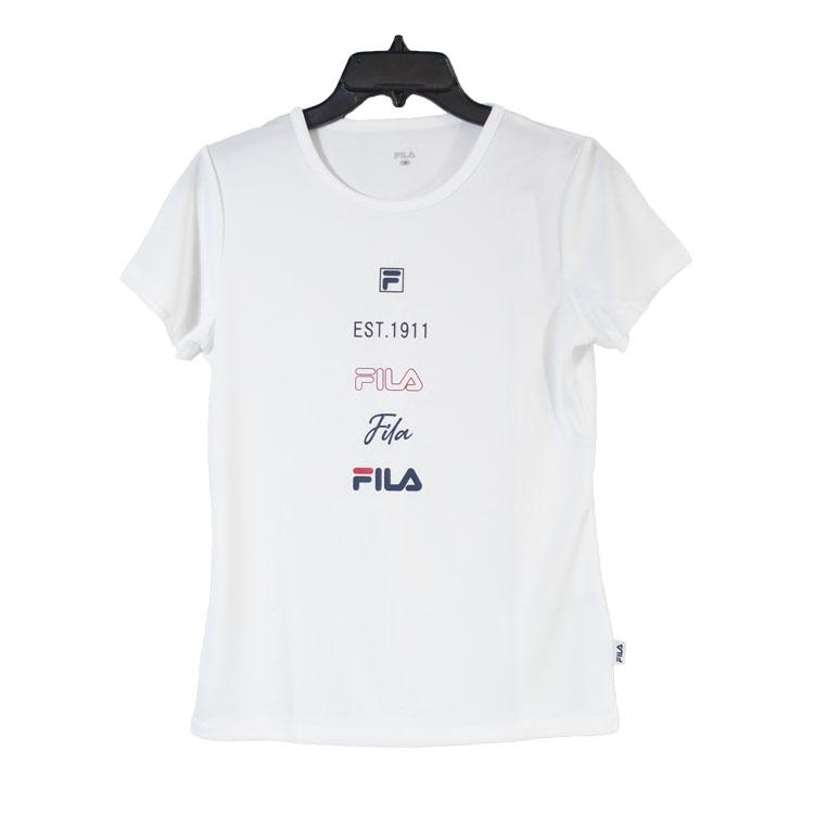 FILA フィラ 半袖 Tシャツ レディース 吸水速乾 UV対策 吸汗 ドライ フィット トレーニングシャツ ランニング ダンス フィットネス｜hiphopdope｜19