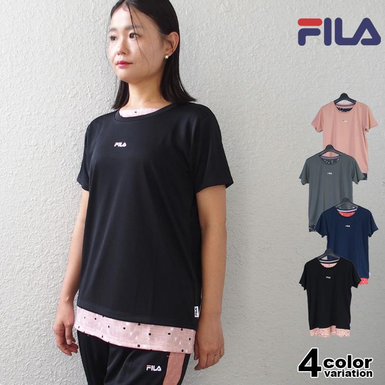 FILA（フィラ） 半袖 Tシャツ レディース 吸水速乾 UV対策 吸汗 ドライ