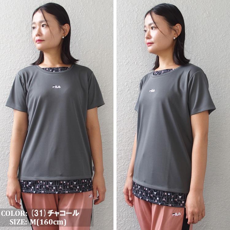 FILA（フィラ） 半袖 Tシャツ レディース 吸水速乾 UV対策 吸汗 ドライ