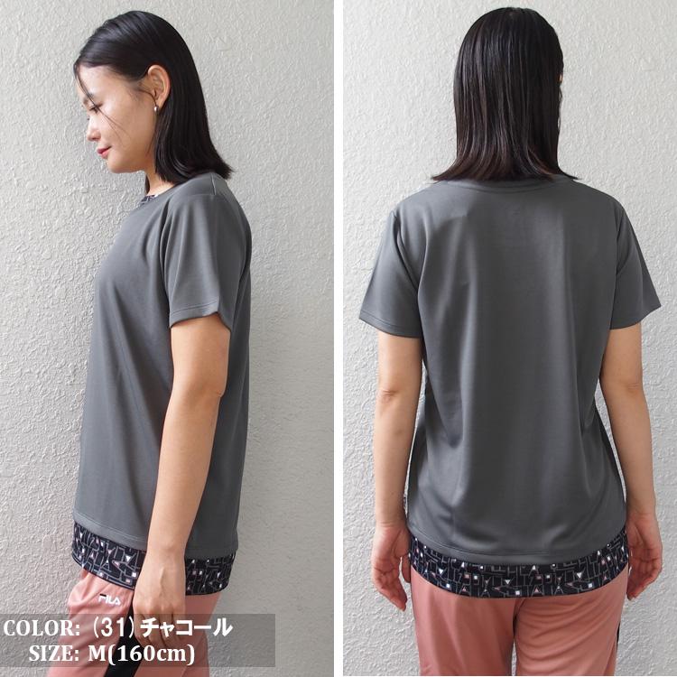 FILA（フィラ） 半袖 Tシャツ レディース 吸水速乾 UV対策 吸汗 ドライ