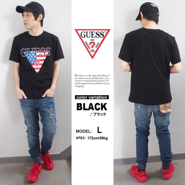 GUESS（ゲス） 激レア Tシャツ 半袖 星条旗 トライアングルロゴ LA 