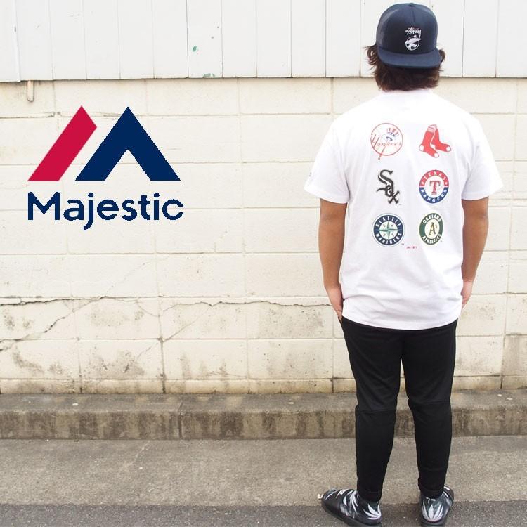 MAJESTIC マジェスティック Tシャツ 半袖 チームロゴ メンズ