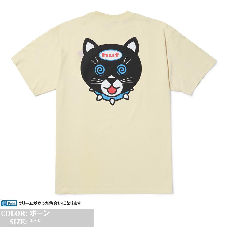 HUF Tシャツ ハフ Tシャツ 半袖 メンズ トップス バックプリント ネコ プリント 猫 HYPNO CAT S/S TEE｜hiphopdope｜04