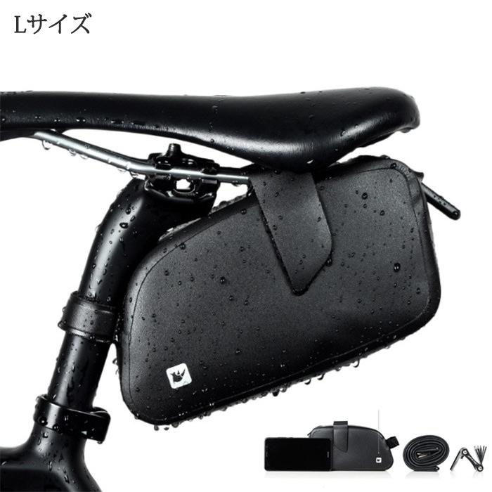 自転車用 防水 サドルバッグ サイクリング ロードバイク クロスバイク 小物収納 防塵 サイクルバッグ 自転車バッグ  簡単 便利 ブラック サイドバッグ｜hiphopnospace｜10