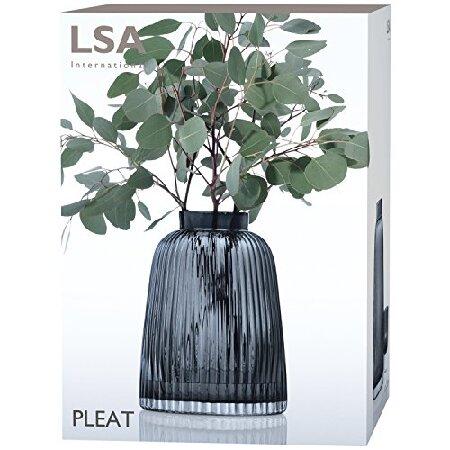 LSA(エルエスエー) フラワーベース(花器) グレー 高さ26cm PLEAT(プリート) G1399-26-847 花器