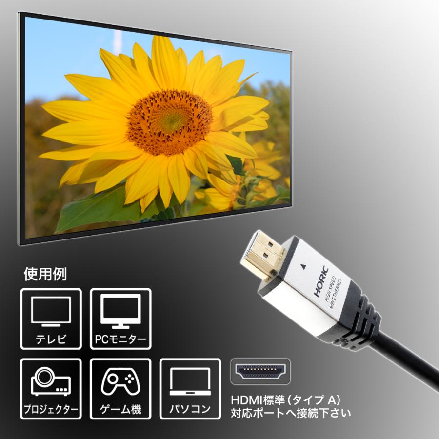 HDMIケーブル 5m 18Gbps 4K 60p HDR テレビ モニタ 対応 Ver2.0 ゴールド/シルバー HORIC [014GD/885SV]  :4533115030144:ホーリック - 通販 - Yahoo!ショッピング