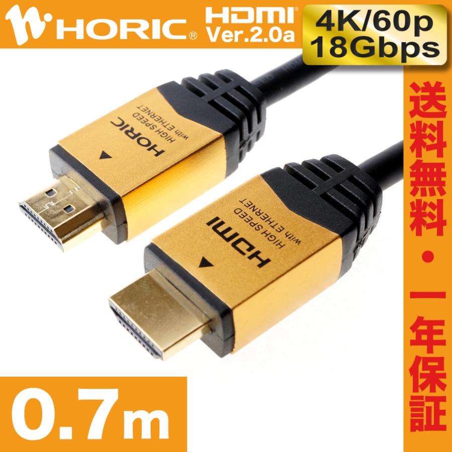 激安通販新作 大人気商品 HDMIケーブル 0.7m 18Gbps 4K 60p HDR 対応 Ver2.0 ゴールド HDM07-281GD ホーリック mobilemedicalnow.com mobilemedicalnow.com
