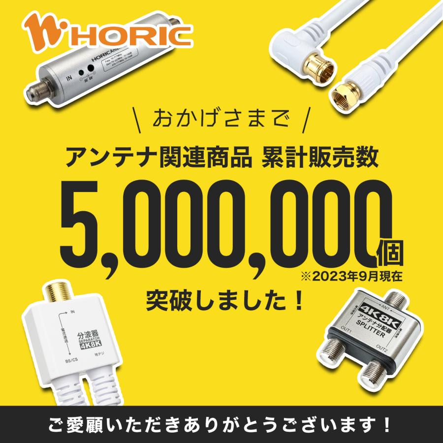 ホーリック アンテナ分波器 ケーブル3本付属 2m/40cm 4K8K 地 ホーリック アンテナ分波器 ケーブル3本付属 2m/40cm 4K8K 地